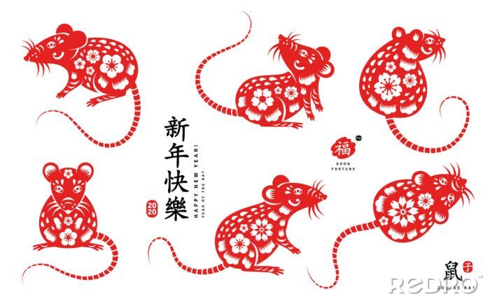 Sticker  Chinese Zodiac Sign Rat