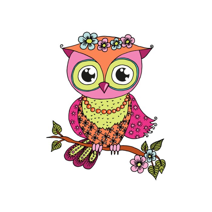 Sticker  Chouette arbre sur une branche