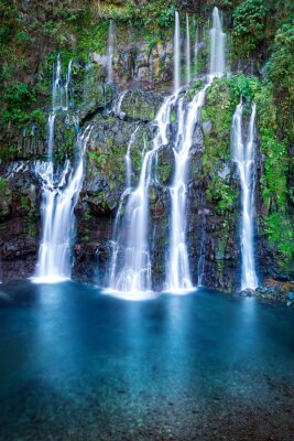 Chute d'eau au milieu de la forêt