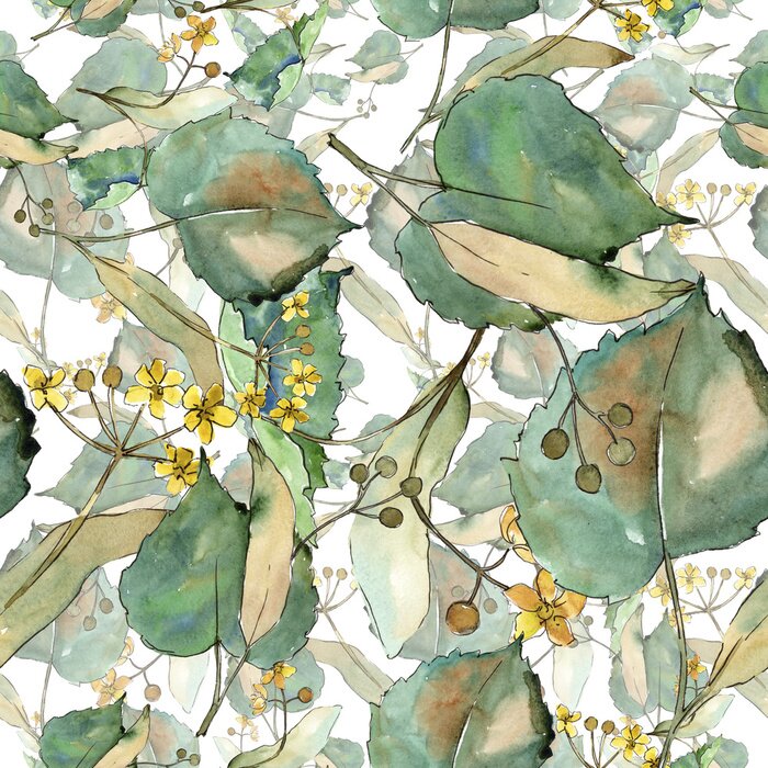 Sticker  Chute des feuilles de bouleau en automne