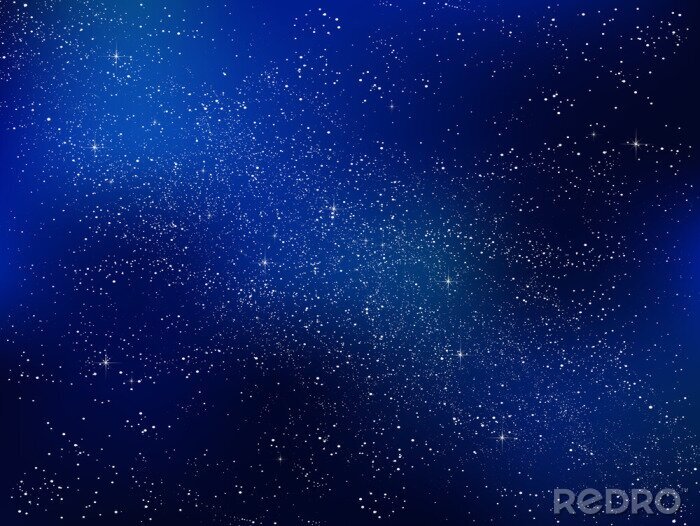 Sticker  Ciel bleu marine avec des étoiles