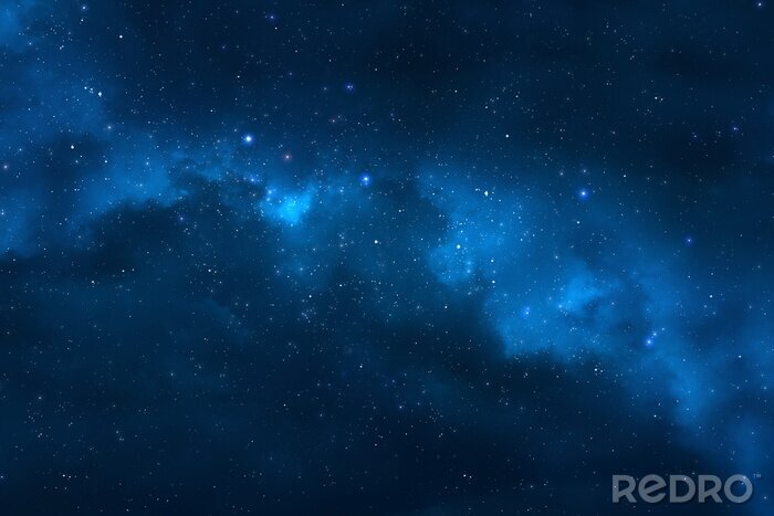 Sticker  ciel de nuit - Univers rempli d'étoiles, nébuleuses et galaxies
