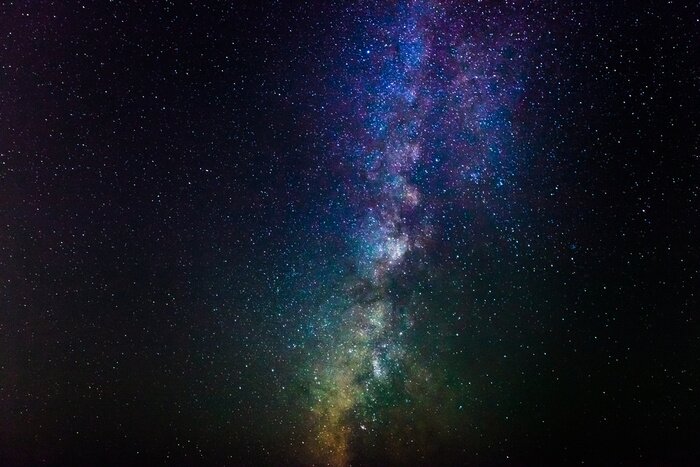 Sticker  Ciel étoilé de galaxie aux nuances du pourpre