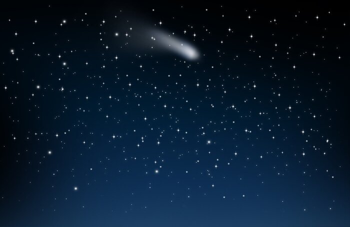 Sticker  Ciel nocturne et étoile volante