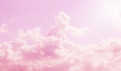 Sticker  Ciel rose avec des nuages