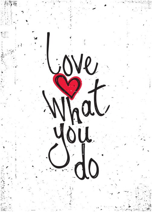 Sticker  Citation aime ce que tu fais avec ton coeur