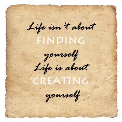 Sticker  Citation inspirée de motivation sur le vieux fond de papier