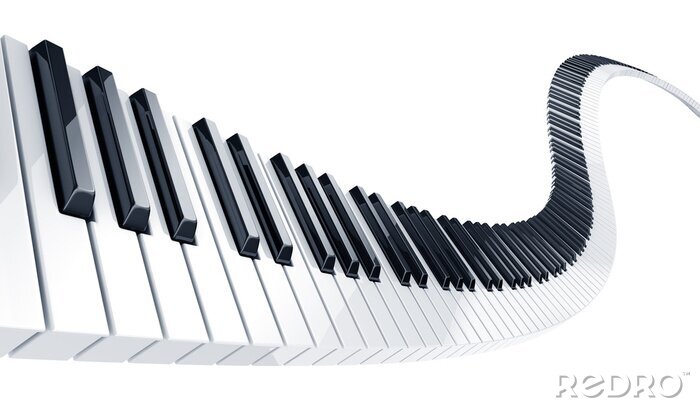 Sticker  Clavier de piano en 3D