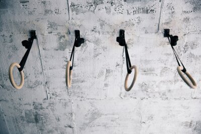 Sticker  Closeup image of a fitness rings