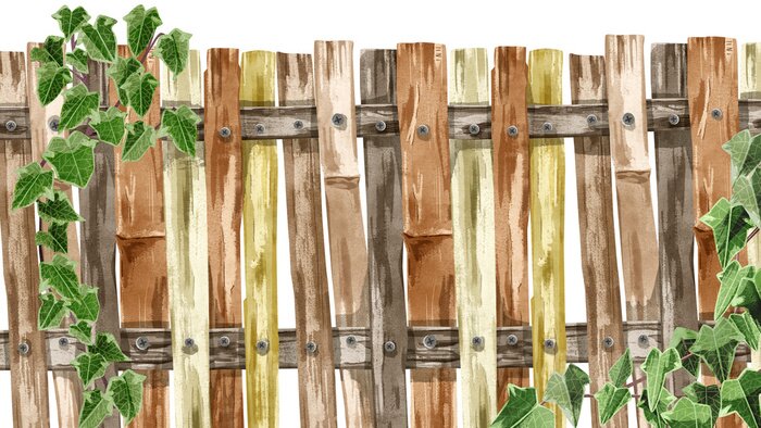 Sticker  Clôture en bois