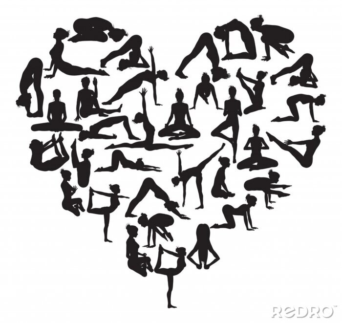 Sticker  coeur de Yoga