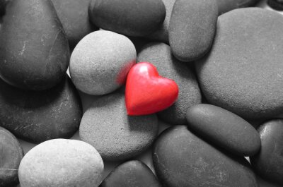 Sticker  Coeur et de pierres