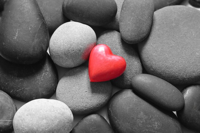 Sticker  Coeur et de pierres