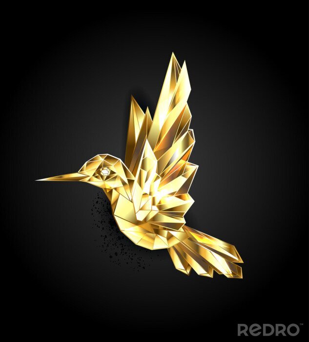 Sticker  Colibri doré XXL