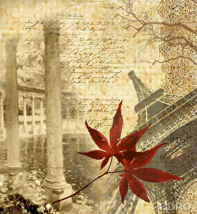 Sticker  Collage rétro