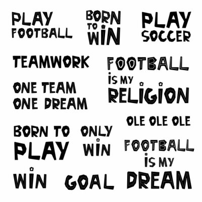 Sticker  Collection d'inscriptions sur le football