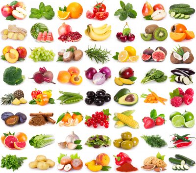 Sticker  Collection de fruits et légumes frais