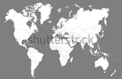 Sticker  Color world map vector
