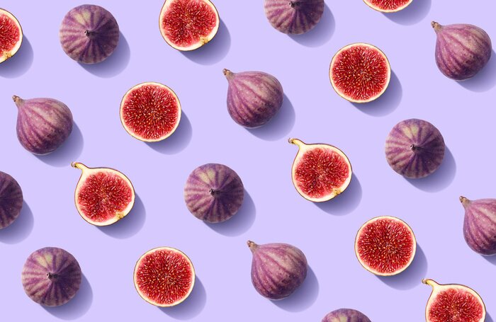 Sticker  Colorful fruit pattern of fresh figs
