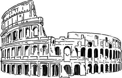 Sticker  Colosseum Rome dessin vectoriel