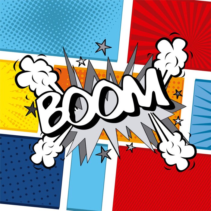 Sticker  comic pop art