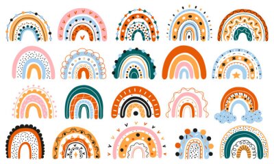 Sticker  Composition arc-en-ciel et style scandinave
