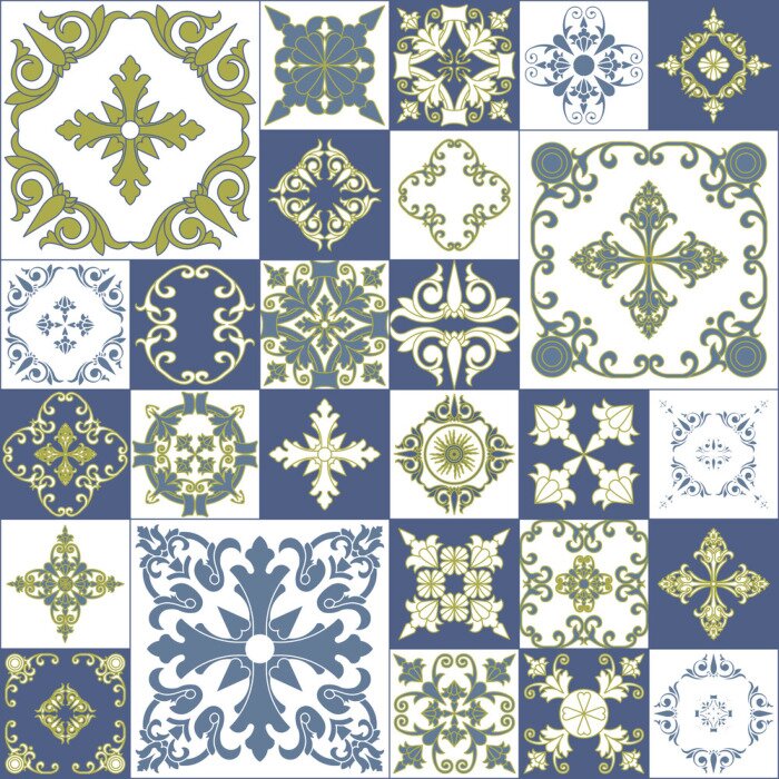 Sticker  Composition de carreaux de différentes tailles