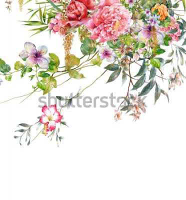 Sticker  Composition de fleurs des champs