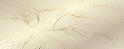 Composition de lignes dorées sur fond beige