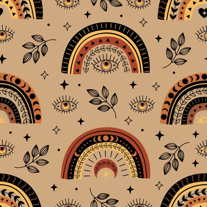 Sticker  Composition ésotérique arc-en-ciel