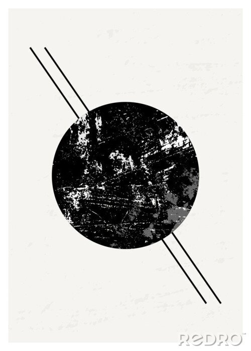 Sticker  Composition géométrique abstraite