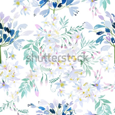 Sticker  Composition peinte avec des fleurs