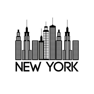 Sticker  conception d'illustration vectorielle de new york city scène