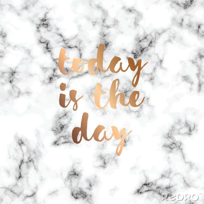 Sticker  Conception de texture de marbre de vecteur avec affiche de message typographique, surface de persillage noir et blanc, fond luxueux moderne