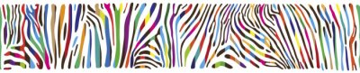 Sticker  Contexte avec la peau multicolore Zebra