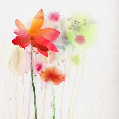 Coquelicots aquarelle pastel