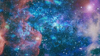 Sticker  Cosmos aux couleurs pastel bleu rose