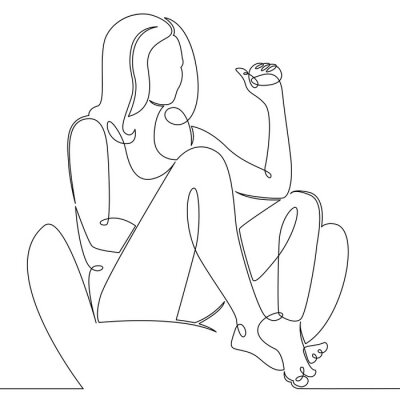 Sticker  couch  sofa  home  woman  girl, young, person, relax