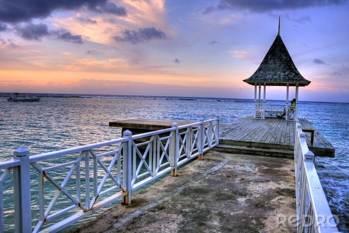 Sticker  Coucher de soleil dans les Caraïbes