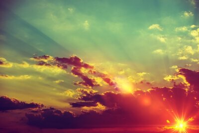 Coucher de soleil rétro