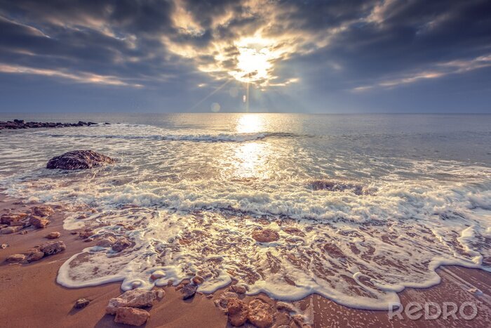 Sticker  Coucher de soleil sur le paysage marin