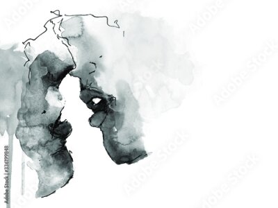 Sticker  Couple almost kissing