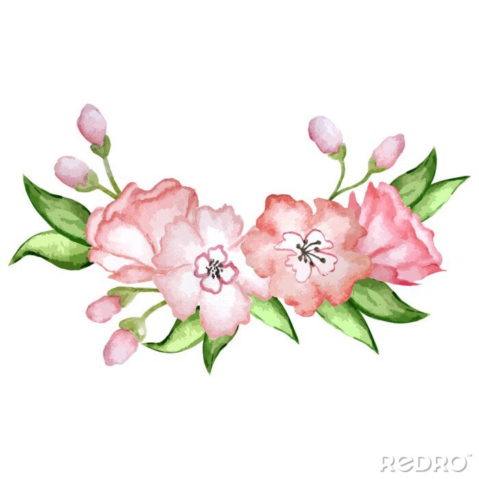 Sticker  couronne de fleurs