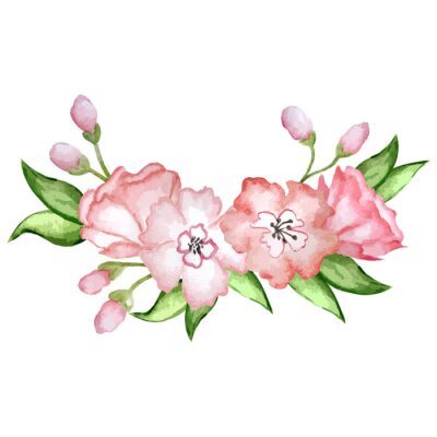 Sticker  couronne de fleurs