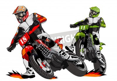 Sticker  Course de motos