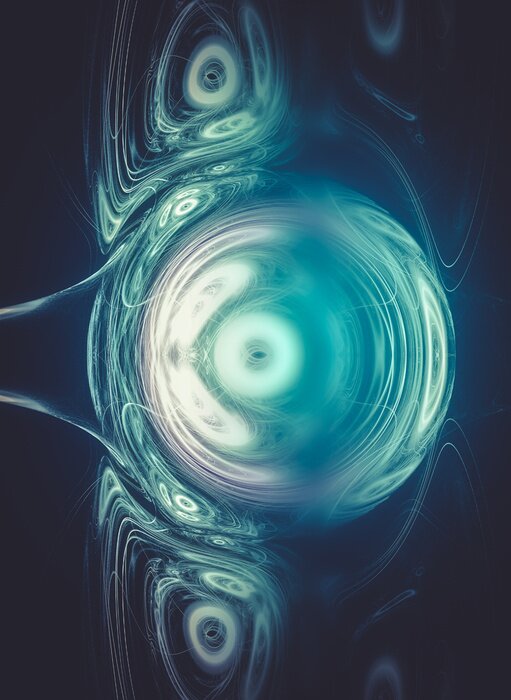 Sticker  cristal, design créatif arrière-plan, modèles de fractale avec la couleur d