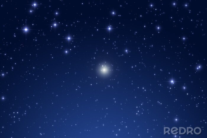 Sticker  Cristmas star on a dark sky.