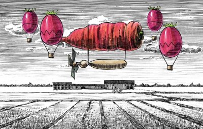 Sticker  cuisine italienne avec le paysage