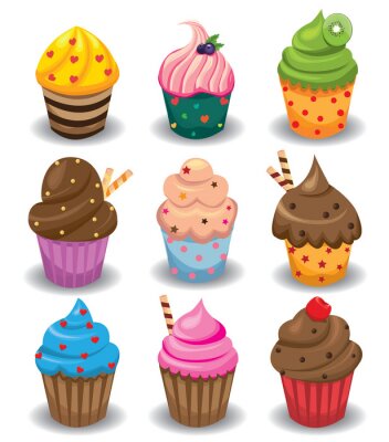 Sticker  Cupcakes set