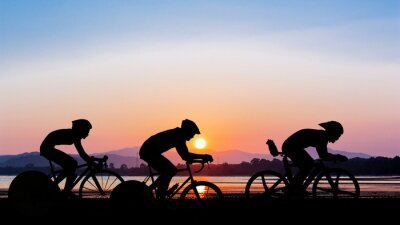 Cyclisme sur le temps de crépuscule
